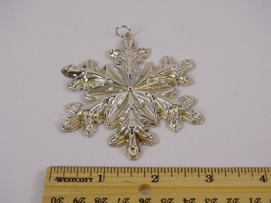 Goram Sterling Christmas 1978 Snowflake Ornament 23g