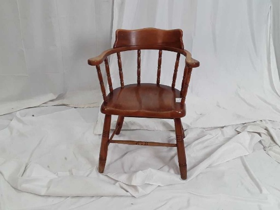Wooden Round Back Arm Chair-Dining Chair