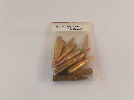 13 ROUNDS OF 7MM-08 AMMO