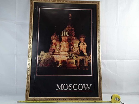 FRAMED MOSCOW POSTER 24.5" X 24.5"