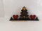 WOODEN MANTLE CHRISTMAS DECORATION