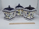 3 MATCHING CANISTER JARS