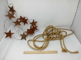 DECORATIVE ROPE & METAL STAR ART