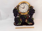 GRAPE & FOREST THEMED TABLE CLOCK