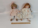 3 VINTAGE CHINA DOLLS