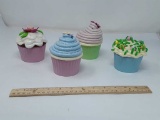 SET OF 4 CUPCAKE TRINKET CONTAINERS