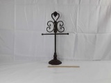 DECORATIVE CAST IRON TOILET PAPER STAND