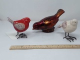 SET OF 3 BIRD FIGURINES