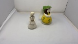 CERAMIC FLOWER GIRL VASE & PITCHER