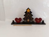 WOODEN MANTLE CHRISTMAS DECORATION