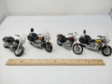 4 HARLEY DAVIDSON MODEL MOTORCYCLES NO CASE