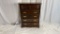 LARGE DARK WOOD CHEST OF DRAWERS
