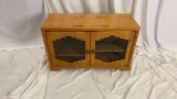 Southwestern wood and Glass Cabinet