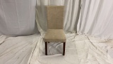 Single Cream Fabric Dining Chair