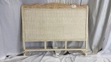 WHITE RATTAN HEADBOARD