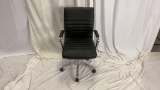 Black Pleather Office Chair