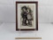 VTG HUMMEL FRAMED PASTEL PRINT BOY & GIRL FISHING