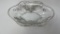 VIINTAGE SERVING BOWL W/SILVER OVERLAY FLORAL DESN