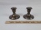 PAIR GORHAM WEIGHTED STERLING CANDLE STICK HOLDERS