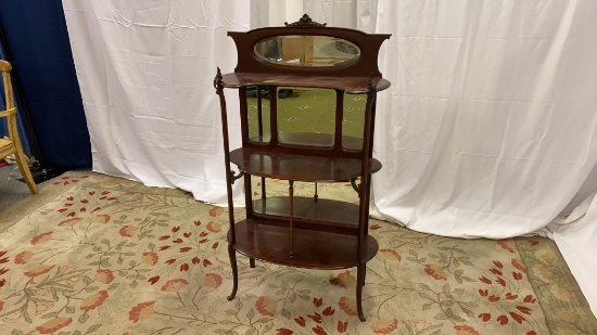 Beautiful Cherry Wood Antique Display Cabinet