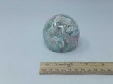 HANDBLOWN PAPERWEIGHT W/PASTEL COLORS