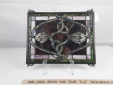 STAINED GLASS PANEL DB FLOWER BUD