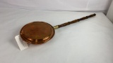 COPPER BED WARMER WITH A LONG HANDLE
