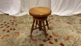 ANTIQUE ADJUSTABLE CLAW FOOT PAINO STOOL