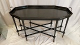 UNIQUE BLACK PAINTED COFFEE/SERVING TRAY