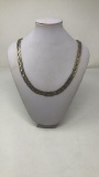 SILVER TONE BRAIDED NECKLACE