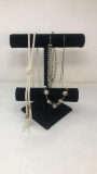 4 COSTUME NECKLACES