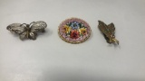 3 VINTAGE PINS