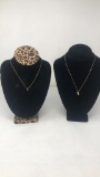 2 YELLOW GOLD NECKLACES W/ PENDANTS 3G