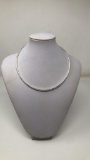 STERLING SILVER BRAIDED OMEGA NECKLACE 5G