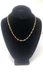 14K YELLOW GOLD PLATED STERLING SILVER NECKLACE