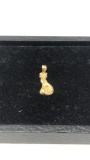 14K YELLOW GOLD SITTING CAT PENDANT 1G