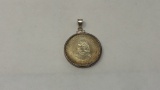 STERLING COLUMBUS COIN PENDANT 7G