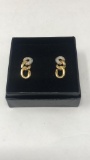 STERLING & GOLDTONE DANGLE EARRINGS