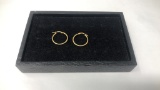 14K PAIR OF SMALL HOOP EARRINGS