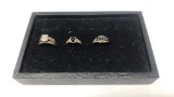 3 STERLING SILVER RINGS