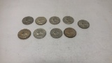 9 1964 SILVER QUARTERS