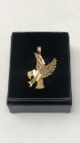 14K YELLOW GOLD EAGLE PENDANT 2G