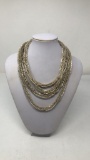 VINTAGE WHITE SILVER NECKLACE 145G