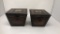 PAIR OF SMALL WOODEN CHESTS