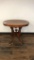 ANTIQUE OVAL PARLOR TABLE W/ORNATE LEGS ON CASTERS