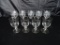 SET OF 8 WINE GLASSES / ETCHED
