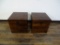 2 SQUARE WOODEN CHESTS