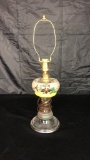 VINTAGE HAND PAINTED GLASS LAMP