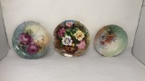 BAVARIA WALL HANGING FLORAL PLATES / QTY: 3