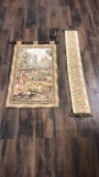 PAIR OF WALL HANGING TAPESTRY'S W/ METAL ACCENTS